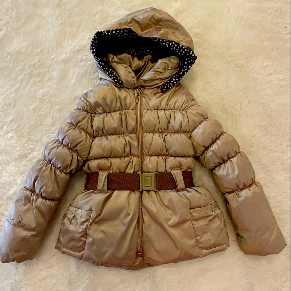 Catimini Puffy Jacket - Gold, Size 4